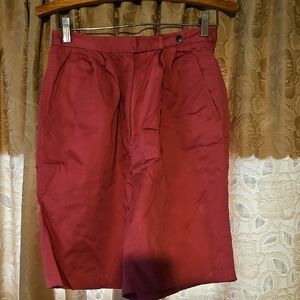Vintage Red High-Waisted Shorts